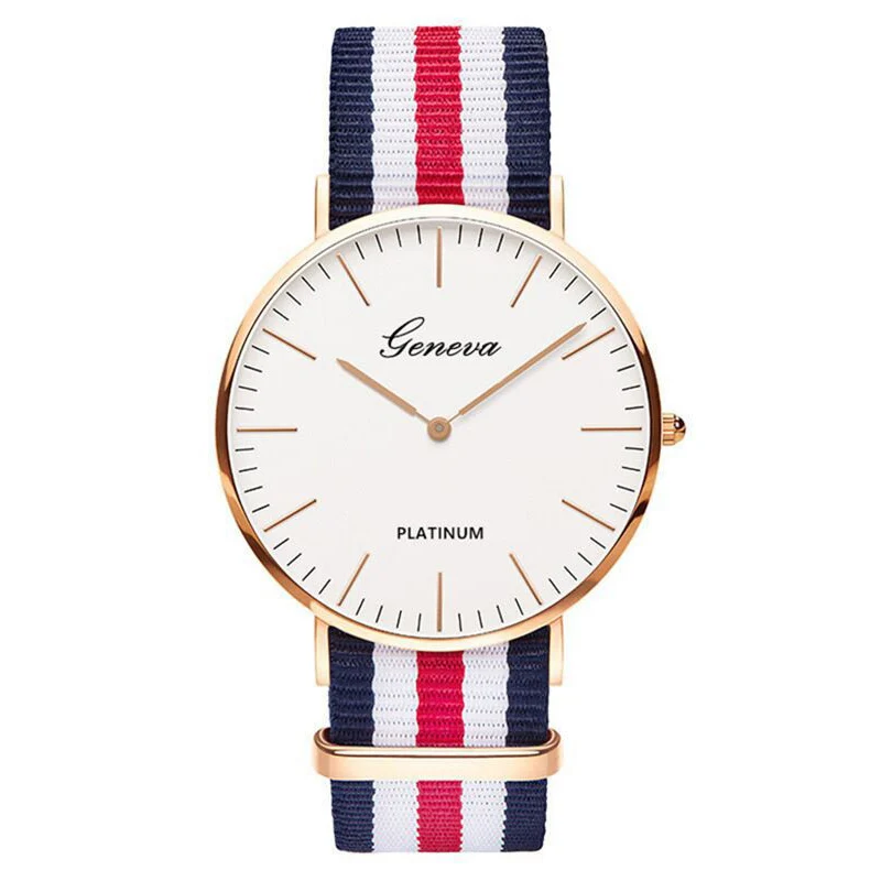 Hot Selling Men Watches Fashion Men Wristwatch Geneva Nylon Strap Quartz... - $14.74