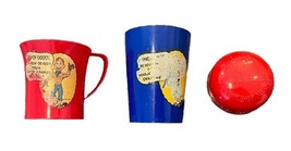 VTG Howdy Doody Red Blue Plastic 1950s Chocolate Ovaltine Mug Cup Toy W/... - $19.53