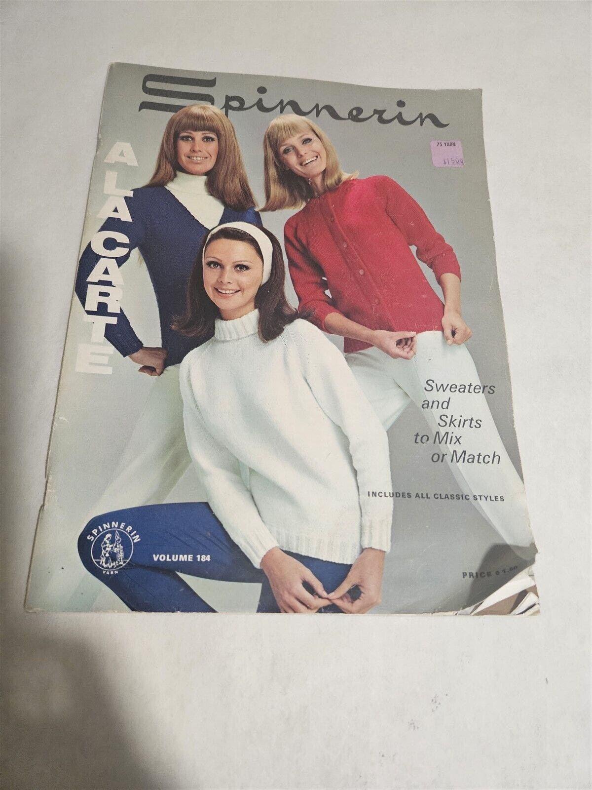Spinnerin Ala Carte Sweaters and Skirts Vintage Knitting Volume 184 1968 - $8.98