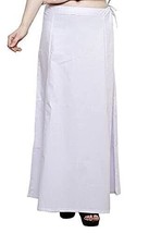 Women&#39;s Cotton Petticoat Saree inner wear  Underskirt Skirt White - £9.43 GBP