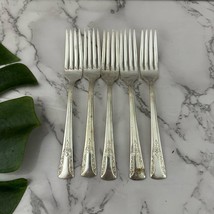 International Silver Camelia Silver Plate Vintage Dinner Forks Set of 5 ... - $26.83 CAD