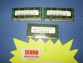 A Lot of 3 RAM Memory Chips (1GB x 3) DDR2 PC2-5300S for Laptop - $11.78