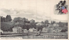Lake Champlain New York Ny~Glimpse Of Fort KENT~1900s Livingston Publ Postcard - £8.60 GBP