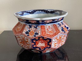 Vintage Heavy Japanese Imari Porcelain Cache Pot Planter * - £276.18 GBP
