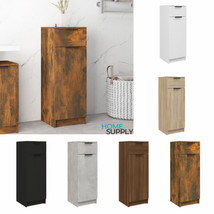 Modern Wooden Narrow Bathroom Toilet Storage Cabinet Unit With Door &amp; Drawer - £50.74 GBP+