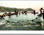 Salmon Fishing Columbia River Washington WA Detroit Publishing DB Postca... - $10.84