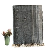 VANITA | Wool Throw | Blanket | Grey indian wool Throw - $5,924.93 MXN