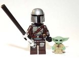 Building Mandalorian With Baby Yoda Star Wars Minifigure US Toys - $7.30