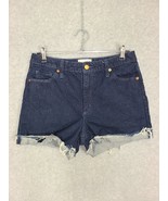 Universal Thread Women&#39;s Vintage Midi Jean Shorts Dark Wash Cut Off Cuff... - $10.46