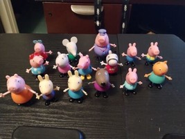 Lot of 15 Peppa Pig and Friends Figurines Toys Mini Figure Cake Toppers - £18.91 GBP