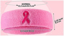 Pink Ribbon Cancer Awareness Terry Sweatband Headband Girls Basketball Softball - £7.11 GBP