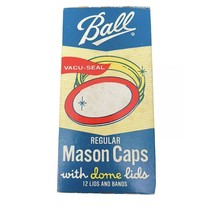 Ball Vacuseal Wide Mouth Mason Caps With Dome Lids 1 Box Home Kitchen - £9.61 GBP