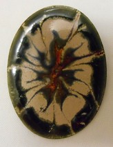 Enamel On Copper Large Floral Pendant Convertible To Brooch Pin Art To Wear - £23.93 GBP