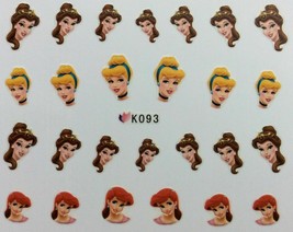 Nail Art 3D Decal Stickers Princess K093 - £2.33 GBP