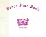 Sears Fine Foods Menu Powell Street in San Francisco California 1950&#39;s  - $47.66