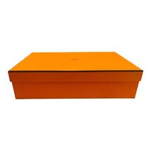 Authentic Hermes Paris Orange Gift Shoe Large Scarf  Empty Box 13&quot; x 9.5” x 3.5” - £37.15 GBP