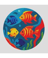 Blue sea with fishes - Cross Stitch Pattern PDF - Instant Download - $93.40 MXN