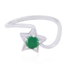 Anillos de dedo de ónix verde de joyería artesanal para regalo de... - $19.26
