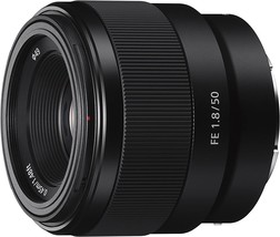 Sony - FE 50mm F1.8 Standard Lens (SEL50F18F), Black - £202.15 GBP