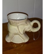 Vintage Frankoma Elephant Mug GOP Political 1991 Mottled Ivory - £11.62 GBP