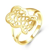 INALIS Women Ring Classic Art Hollow Heart Copper Rings For Women High Quality S - £6.81 GBP