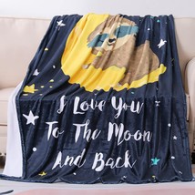 Sloth Blanket, Cute Kids Throw Blanket Sloth Gifts Soft I Love You To The Moon A - £38.13 GBP