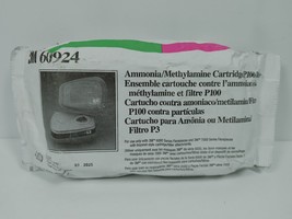 3M 60924 Ammonia Gas P1OO Replacement Respirator Cartridge UNOPENED Expi... - $19.95