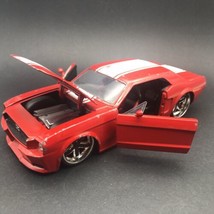 Jada 1965 65 Ford Mustang 1/24 Scale Red with White Stripes Diecast Car ... - $17.41