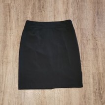 Counterparts Pull On Stretchy Knee Length Straight Office Skirt Sz 6 Black - £13.41 GBP