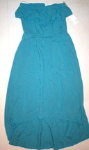 NWT Womens Lapis Small Blue Strapless High Low Maxi Dress Blue Pretty USA Viscos - £40.19 GBP