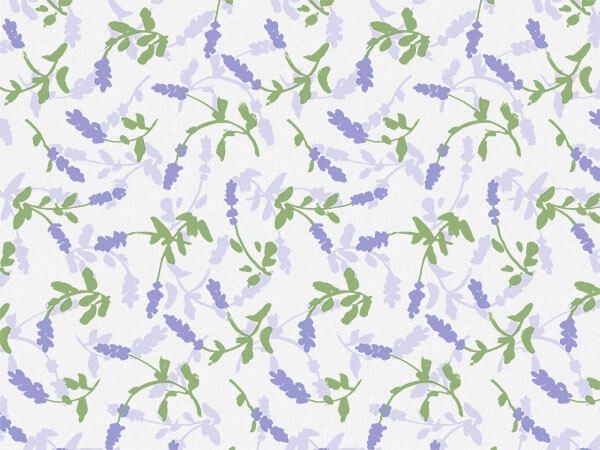 Floral Lavender Tissue Paper 20x30&quot; Set of 12 Sheets Made in USA Recycle... - $7.43
