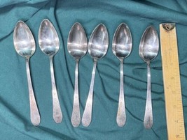 6 Big Vintage Silver Plate Spoons-Oneida Community Paul Revere Pattern ~7 3/8&quot;L - £11.99 GBP