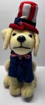 Raising Canes Collectors Dog 2019 Plush 10&quot; Puppy USA Flag Patriotic - $237.71 MXN