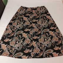 Cato Elastic Waist Women's 14/18W Multicolor Paisley Flower Midi Pull-On Skirt image 11