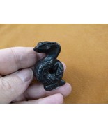 Y-SNAK-CO-566 Black onyx SNAKE COBRA FIGURINE GEMSTONE reptiles gem snakes - £14.69 GBP