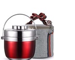 New Portable 304 Stainless Steel 12 Hours Insulated Lunch Box, Red, Cool... - £15.60 GBP