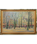 Impressionist Autumn Cityscape Early 20th-Century Oil on Canvas Framed S... - €2.156,56 EUR