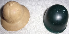 Vintage GI Joe Combat Army Helmet &amp; Adventure Team Safari Hat 1970s - £10.27 GBP