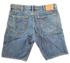 Levis 505 Jean Shorts Mens 38 x 10 Medium Wash Blue Denim Straight Fit Bermuda - £12.43 GBP
