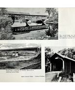 1970 Maine Covered Bridges Photo Art Print Vintage Kezar Falls Ticonic B... - €25,73 EUR