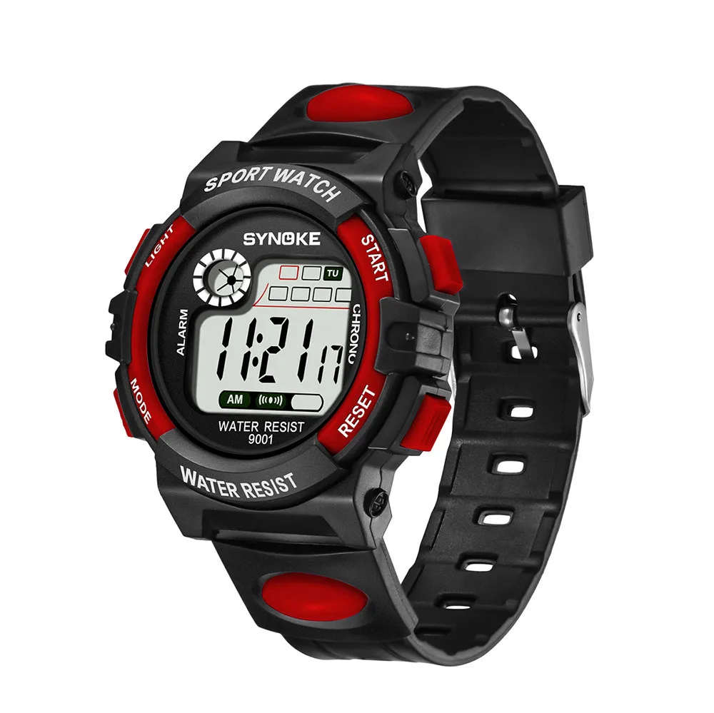 Led Digital Double Action Watch Men&#39;s  Watch Multi-function 30m Waterproof Color - £43.55 GBP