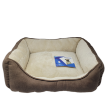 Petcrest Plush Cuddler Bed for Dogs &amp; Cats Brown 25&quot; x 21&quot;  New Machine washable - £38.73 GBP