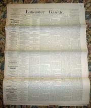 Lancaster, New Hampshire Gazette Newspaper - June 15, 1886 - £15.47 GBP