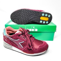 Diadora I.C 4000 Nylon II 2 Sneaker Maroon Dark Red US 8.5 Teal Sneaker Running - £39.80 GBP