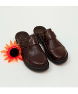 Clarks Womens Brown Leather Mules See Pictures for Size - $272.54 MXN