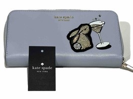 Kate Spade New York  BUNBUN Bunny ZIP Around Continental Wallet Pale Hyd... - £88.81 GBP