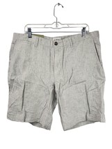 Men&#39;s 10.5 Linden Flat Front Cotton Linen Shorts - Goodfellow &amp; Co Gray 38 - £12.09 GBP
