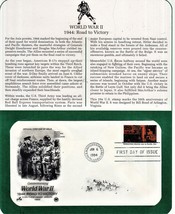 U S Stamps First Day Cover World War II 1944 Road To Victory - £6.68 GBP