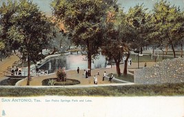 San Antonio Tx Texas~San Pedro Springs Park LAKE~1900s Tuck Series Postcard - £8.70 GBP
