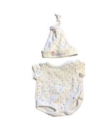 Bitty Baby American Girl White Bodysuit &amp; Knotted Hat Set With Pastel Print - $264.60 MXN